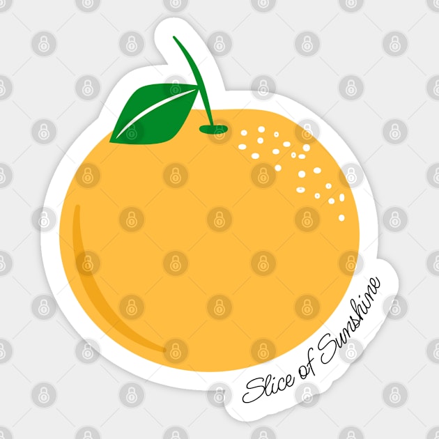 Orange Slice of Sunshine Sticker by thejamestaylor